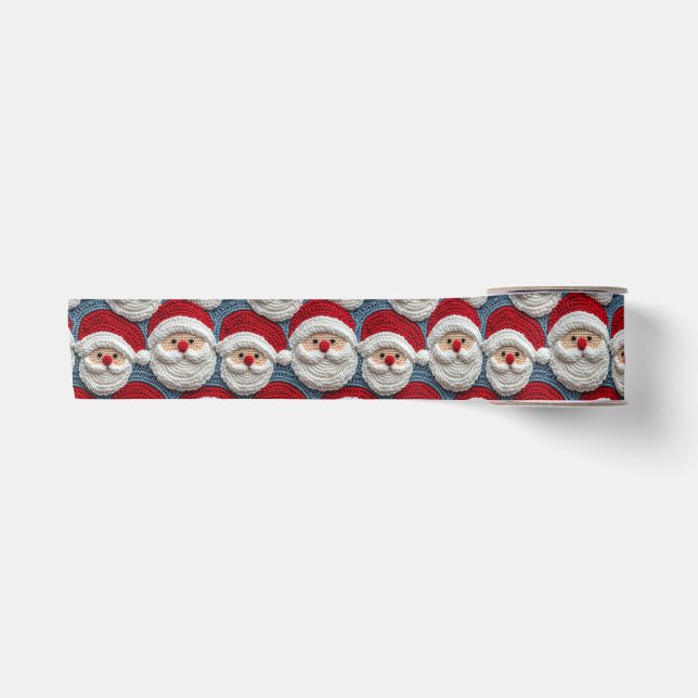 Das Häkelmuster des Weihnachtsmanns Satinband (Vorderseite)
