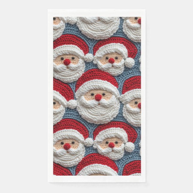 Das Häkelmuster des Weihnachtsmanns Serviette (Vorderseite)