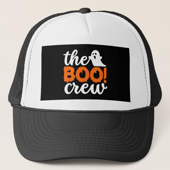 Das Halloween der Boo-Crew Truckerkappe (Vorderseite)