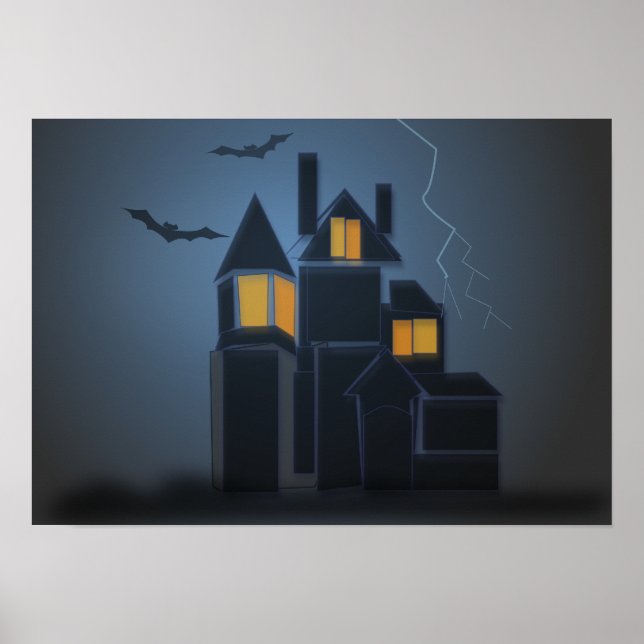 Das halloween Poster aus dem ummantelten Haus (Vorne)