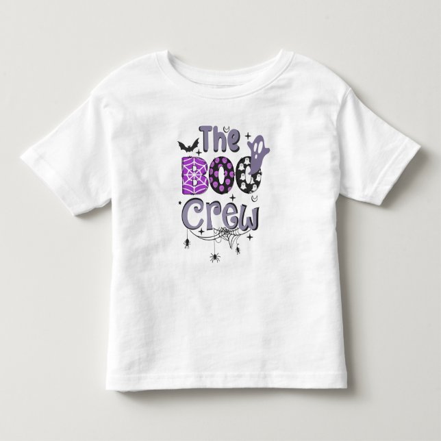 Das Halloween-Schwarz der Boo-Crew Kleinkind T-shirt (Vorderseite)
