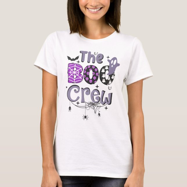 Das Halloween-Schwarz der Boo-Crew T-Shirt (Vorderseite)