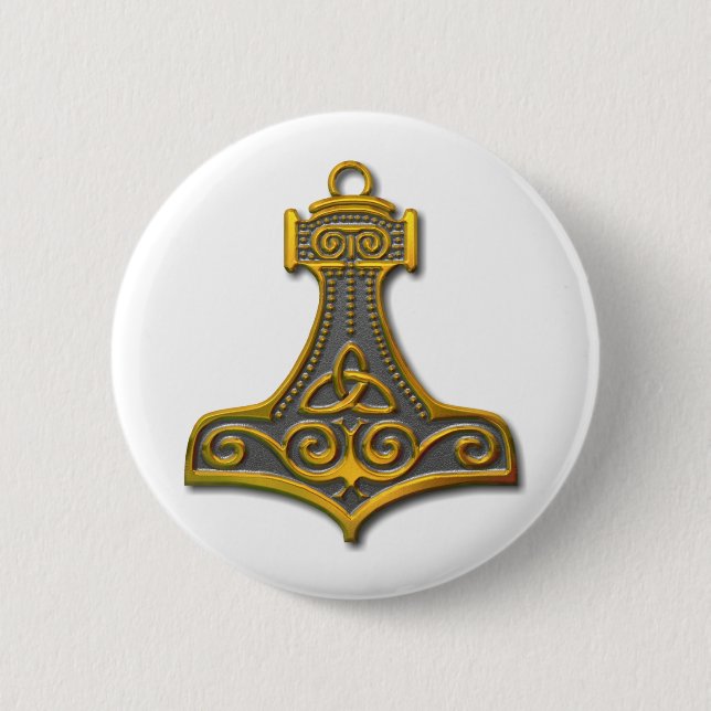 Das Hammer-Gold des Thors Button (Vorderseite)