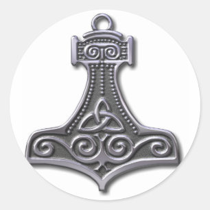 Das Hammer-Silber des Thors Runder Aufkleber