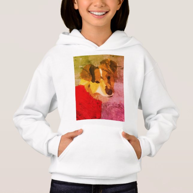 Das Handgemalte Portrait Hoodie (Vorderseite)