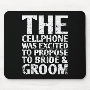 Das Handy war aufgeregt, um für Bride vorzuschlage Mousepad