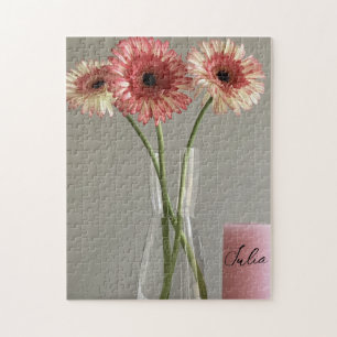 Das Happy Gerbera Pink Blume Foto +Individuelle Na