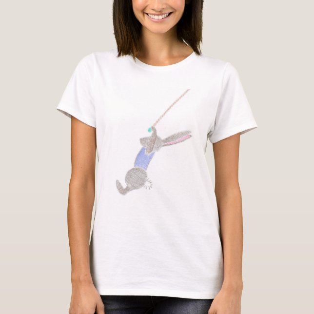 Das Häschen auf dem FliegenTrapeze T-Shirt (Vorderseite)