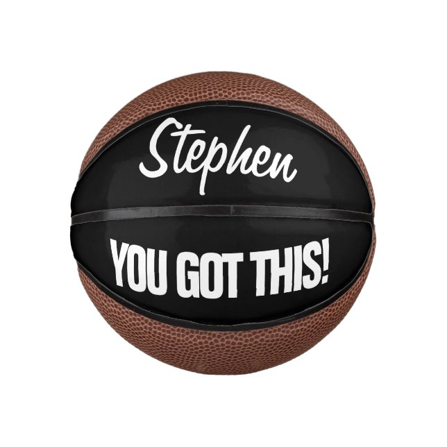 Das hast du Got! personalisiertes Basketball-Gesch Mini Basketball (Vorderseite)