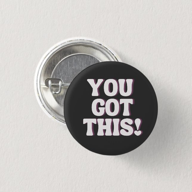 Das hast du Got! | Spielerisch schwarze Emo Inspir Button (Vorne & Hinten)