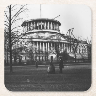 Das Hauptstadts-Gebäude in Washington DC Rechteckiger Pappuntersetzer
