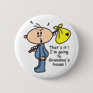 Das Haus-Baby der Großmutter (BLAU) Button