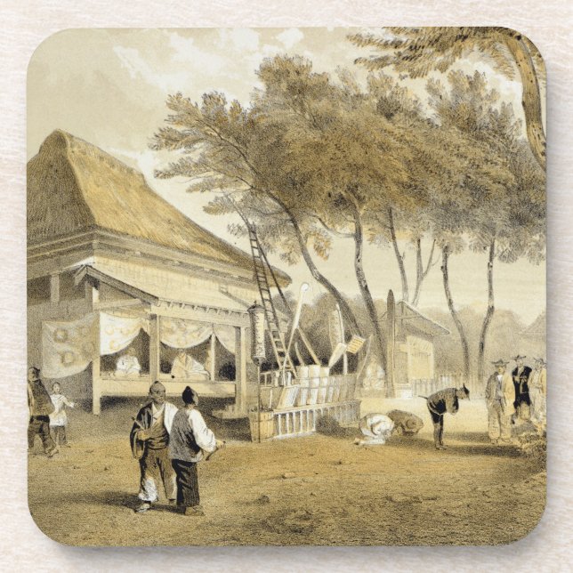 Das Haus der Feuer-Firma und Motor, Yokuhama, von Getränkeuntersetzer (Vorderseite)