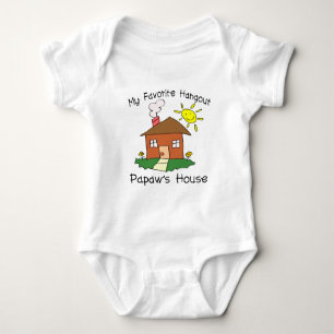 Das Haus der Lieblingstreffpunkt-Papaya-Frucht Baby Strampler