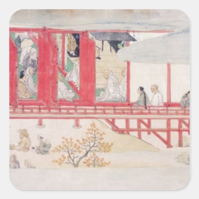 Das Haus der Shogun Quadratischer Aufkleber (Vorderseite)