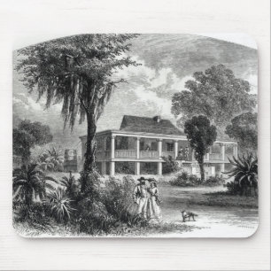 Das Haus des Pflanzers auf dem Mississippi Mousepad