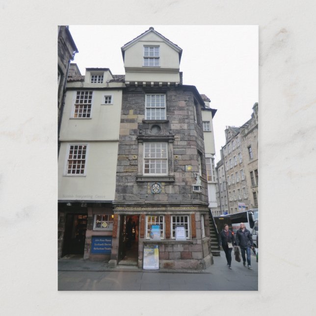 Das Haus des Presbyterianführers John Knox in Edin Postkarte (Vorderseite)