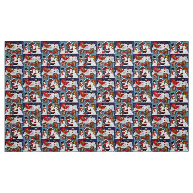 Das Haus des Weihnachtsmanns Stoff (Fat Quarter (45,7 x 55,9 cm))