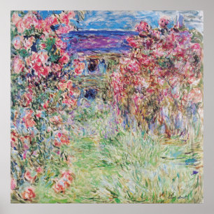 Das Haus im Rosengarten von Claude Monet, Poster