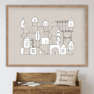 Das Haus meines Vaters, viele Zimmer, Wohnungen, H Poster
