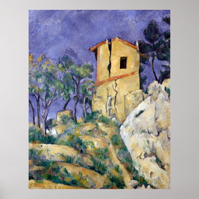 Das Haus mit knackigen Mauern - Paul Cézanne Poster (Vorne)