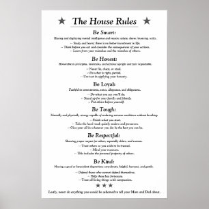 Das Haus ordnet v3white an Poster