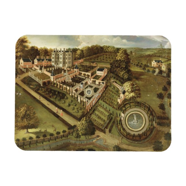 Das Haus und der Garten von Llanerch Hall, Denbigh Magnet (Horizontal)