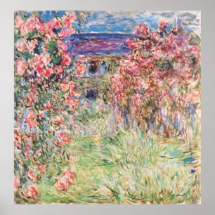 Das Haus unter den Rose, Claude Monet Poster