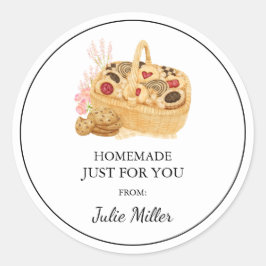 Das hausgemachte Label für Sie Runder Aufkleber