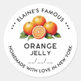 Das hausgemachte Orangenjelly bewahrt das Etikett Runder Aufkleber
