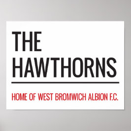 Das Hawthorns-Stadionzeichen Poster