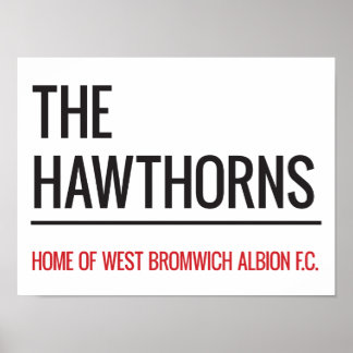 Das Hawthorns-Stadionzeichen Poster