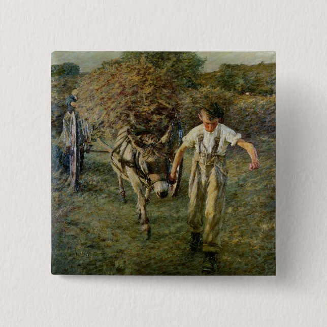Das Haywain, c.1889 (Öl auf Leinwand) Button (Vorderseite)