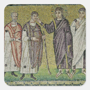 Das Heilen von zwei Blindmen von Jericho Quadratischer Aufkleber