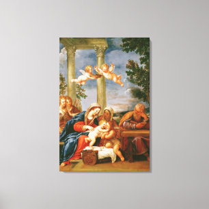 Das heilige Familien-St. Elizabeth und Johannes Leinwanddruck
