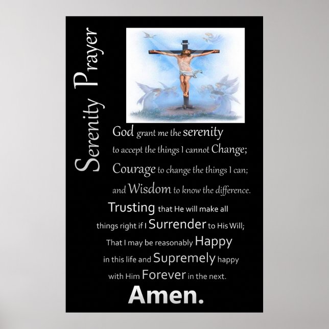 Das heilige Gebet Jesus kreuzen Poster (Vorne)