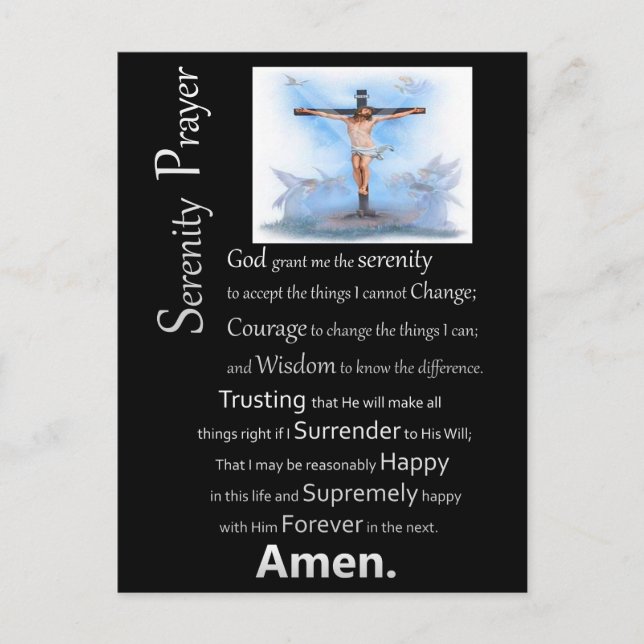 Das heilige Gebet Jesus kreuzen Postkarte (Vorderseite)