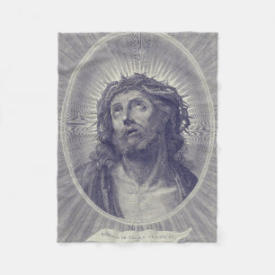 Das Heilige Gesicht Jesu mit Dornenkrone Kunst Fleecedecke