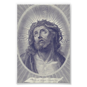Das Heilige Gesicht Jesu mit Dornenkrone Kunst Fotodruck