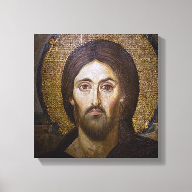 DAS HEILIGE GESICHT JESUS SACRED ICON LEINWANDDRUCK (Vorderseite)