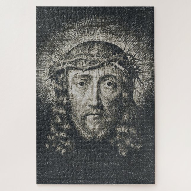 Das heilige Gesicht mit Dornen gekrönt (Vertikal)