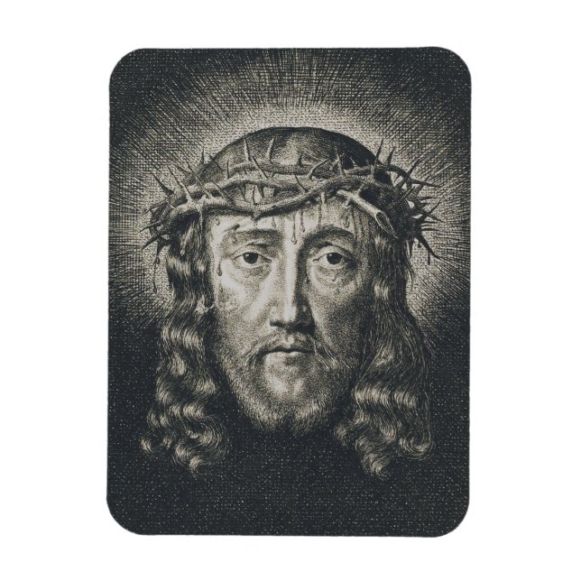 Das heilige Gesicht mit Dornen gekrönt Magnet (Vertikal)