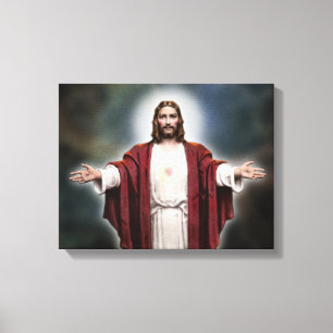 Das heilige Herz Devotional Bildes Jesuss Leinwanddruck