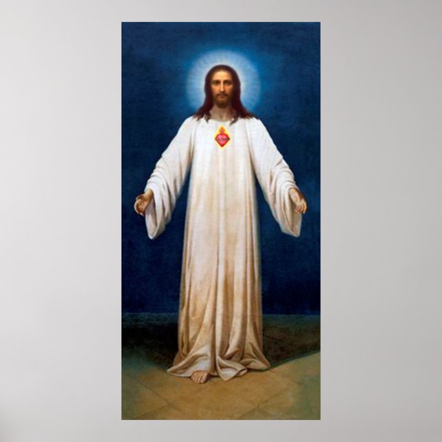 Das heilige Herz Jesu-Bekenntnisbildes. Poster (Vorne)