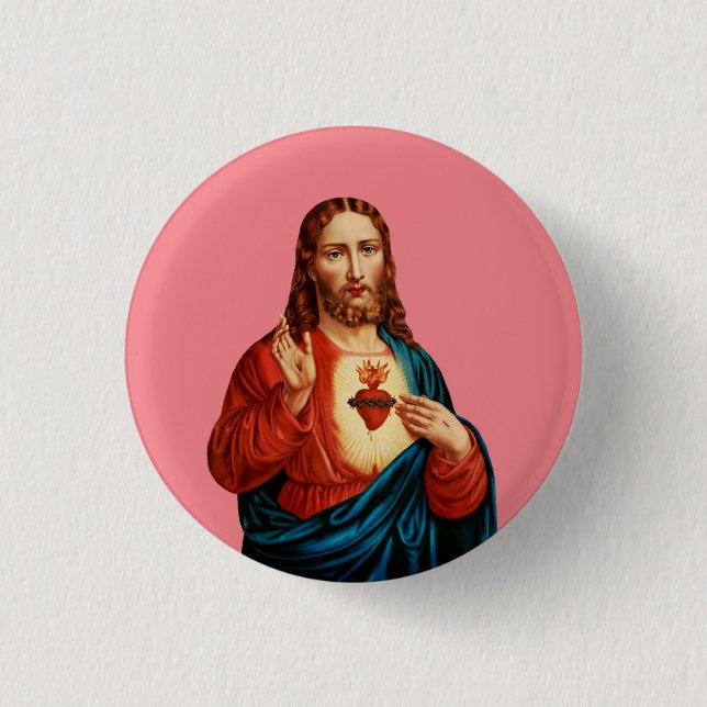 Das heilige Herz Jesu Button (Vorderseite)