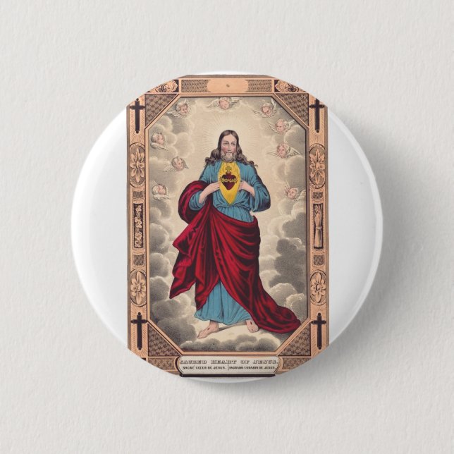 Das Heilige Herz Jesu Button (Vorderseite)
