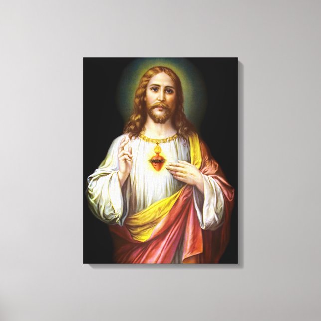 Das heilige Herz Jesu Christi Leinwanddruck (Vorderseite)