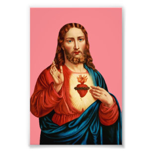 Das heilige Herz Jesu Fotodruck