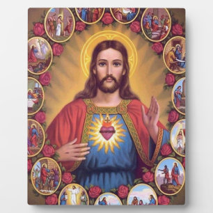 Das heilige Herz Jesu Fotoplatte