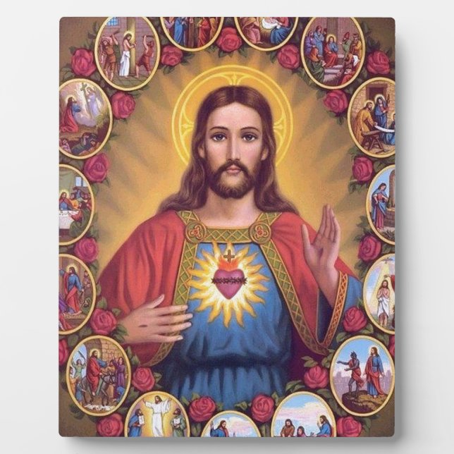 Das heilige Herz Jesu Fotoplatte (Vorderseite)